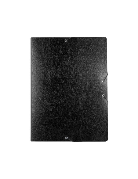 Carpeta proyectos liderpapel folio lomo 30mm carton gofrado negra