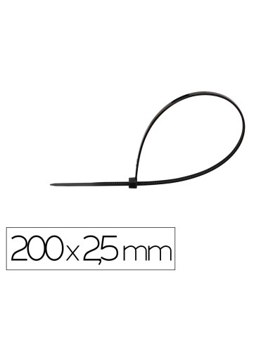 Brida q-connect color negro 200x2,5 mm bolsa de...