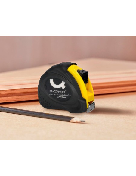 Flexometro q-connect con freno material antichoque 19 mm de ancho longitud 5 m