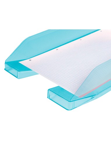 Bandeja sobremesa plastico q-connect turquesa...