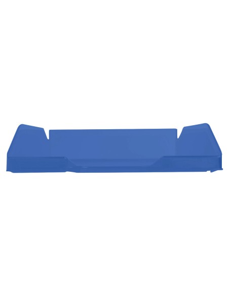 Bandeja sobremesa plastico q-connect azul transparente 240x70x340 mm