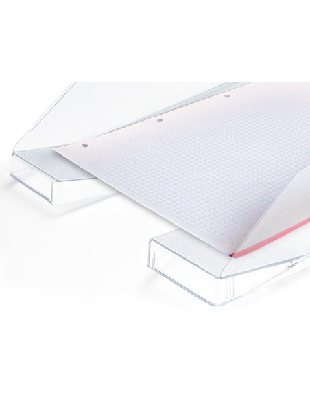 Bandeja sobremesa plastico q-connect transparente 240x70x340 mm