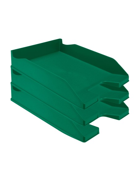 Bandeja sobremesa plastico q-connect verde opaco 240x70x340 mm