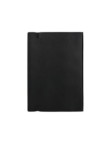 Libreta liderpapel simil piel a5 120 hojas 70g/m2 cuadro 4mm sin margen negro
