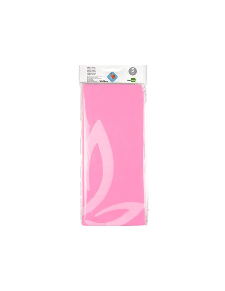 Papel seda liderpapel 52x76cm 18g/m2 bolsa de 5 hojas rosa