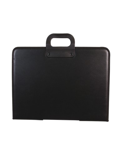 Cartera portadocumentos q-connect negra con asa...