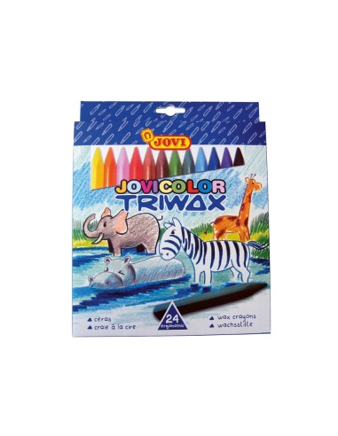 Lapices cera jovicolor triangular triwax 24...