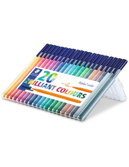 Rotulador staedtler triplus color 323 estuche de 20 unidades colores surtidos (14+6 gratis)