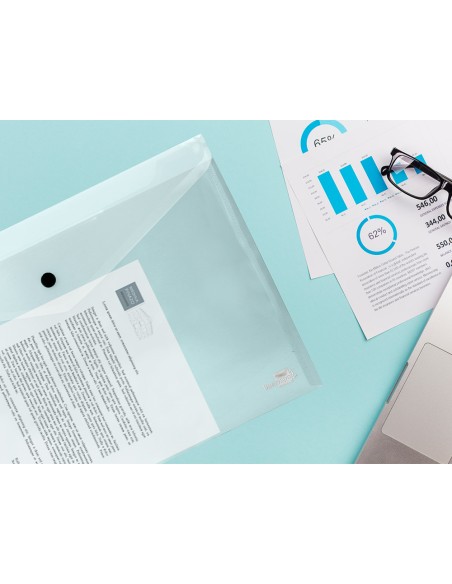 Carpeta liderpapel dossier broche 44244 polipropileno din a3 tranparente translucido