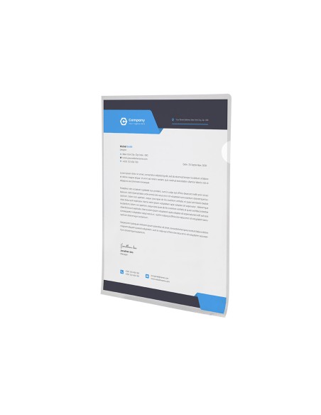 Carpeta dossier uñero plastico q-connect din a4 120 micras transparente -bolsa de 10 unidades
