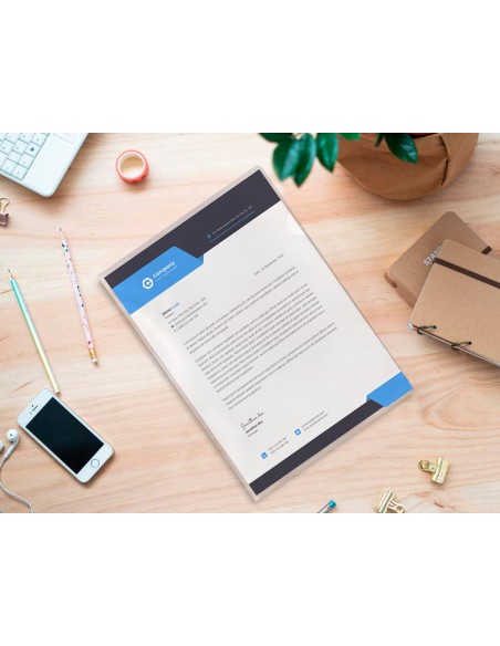 Carpeta dossier uñero plastico q-connect din a4 120 micras transparente -bolsa de 10 unidades