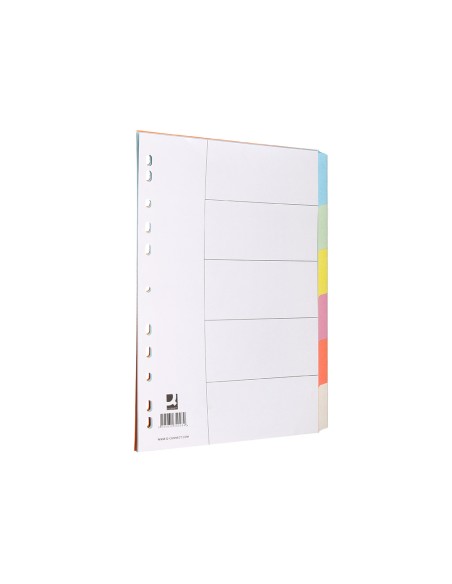 Separador q-connect cartulina juego de 6 separadores din a4 multitaladro