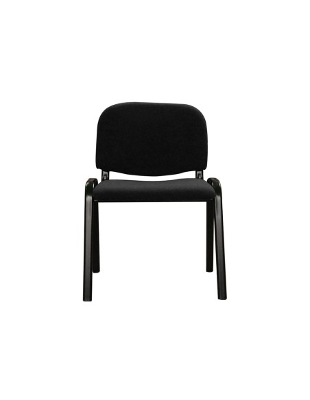 Silla confidente q-connect apilable tapizada sin ruedas 910mm alto 460mm largo 440mm profundidad negro