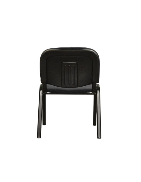 Silla confidente q-connect apilable tapizada sin ruedas 910mm alto 460mm largo 440mm profundidad negro