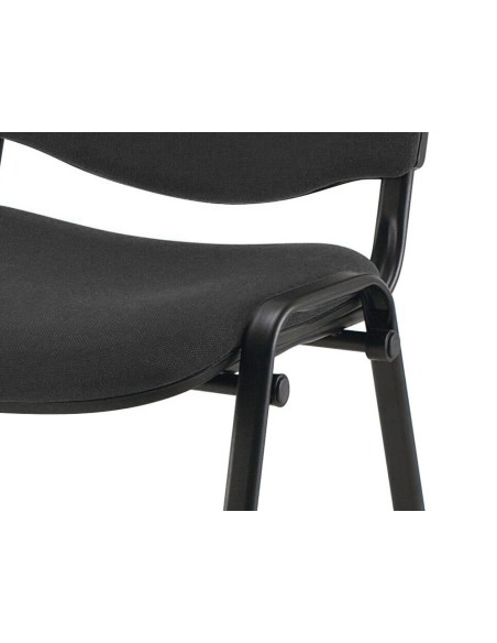 Silla confidente q-connect apilable tapizada sin ruedas 910mm alto 460mm largo 440mm profundidad negro