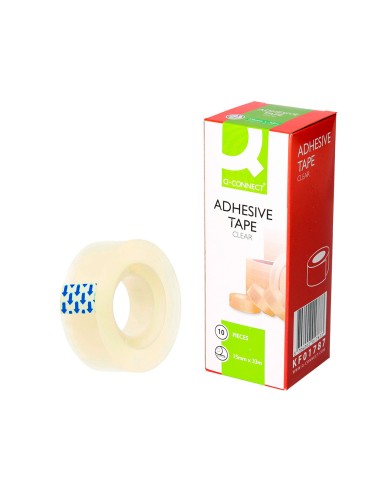 Cinta adhesiva q-connect transparente 33 m x 15 mm