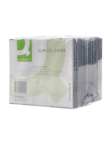 Caja de cd q-connect slim -con interior negro...