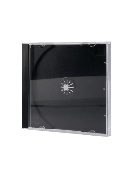 Caja de cd q-connect -con interior negro -pack de 10 unidades