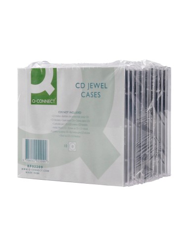 Caja de cd q-connect -con interior negro -pack...