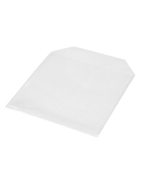 Sobre para cd q-connect polipropileno con solapa -pack de 50 unidades