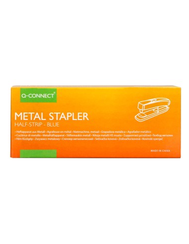 Grapadora q-connect kf02149 metalica azul...