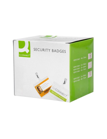 Identificador con pinza q-connect kf01562 60x90 mm cerrada