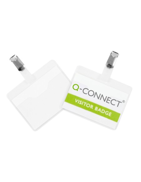 Identificador con pinza q-connect kf01560 60x90 mm con apertura superior