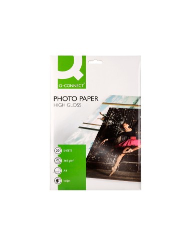 Papel q-connect foto glossy kf02163 din a4 alta...