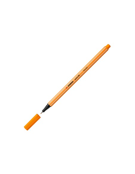 Rotulador stabilo punta de fib ra point 88 naranja punta fina 0,4mm