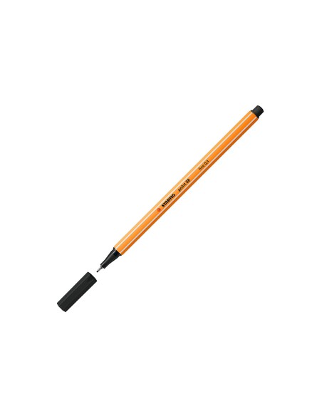Rotulador stabilo punta de fib ra point 88 negro punta fina 0,4mm