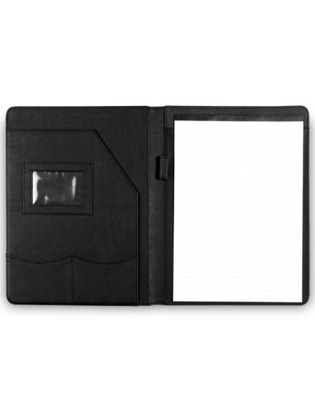 Carpeta portafolios q-connect sin cremallera sin asas con departamentos interiores colornegro 320x250 mm
