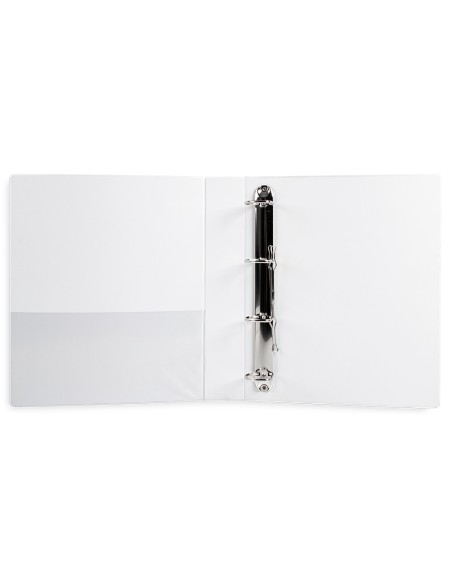 Carpeta canguro 4 anillas mixtas 40mm liderpapel a4 plastico color blanco