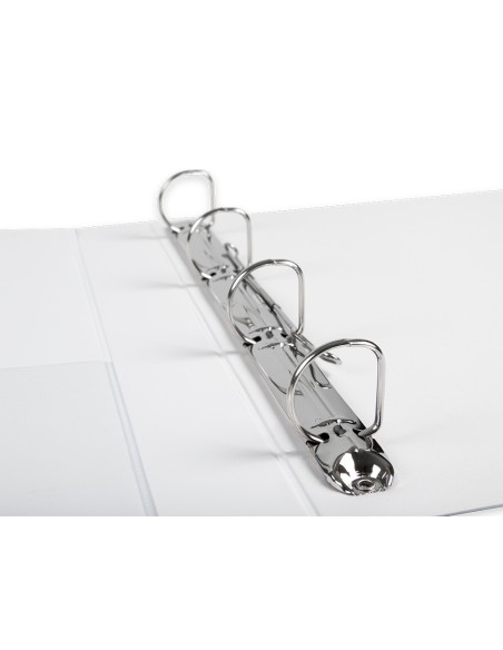 Carpeta canguro 4 anillas mixtas 25mm liderpapel a4 plastico color blanco