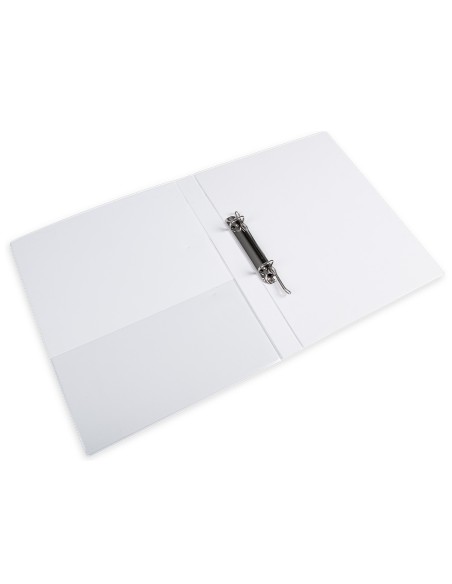 Carpeta canguro 2 anillas mixtas 16mm liderpapel a4 plastico color blanco