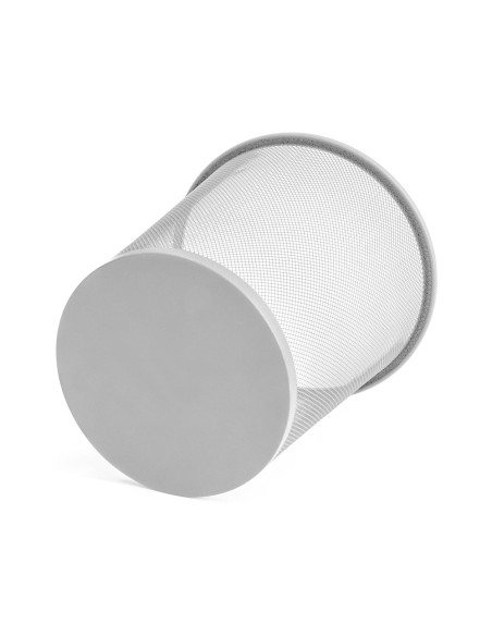 Papelera metalica q-connect rejilla gris 190x260x235 mm