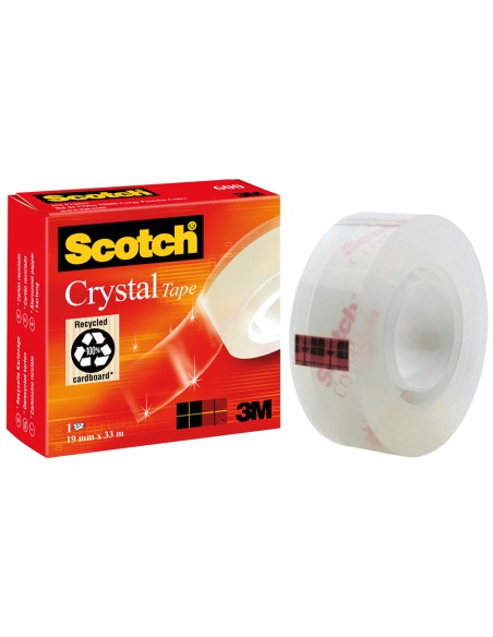 Cinta adhesiva scotch supertransparente 33 m x 19 mm 600/1933ci