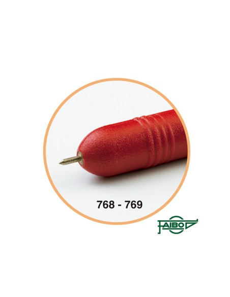 Punzon faibo plastico con punta de acero latonado 10 cm colores surtidos