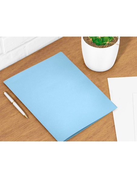 Subcarpeta liderpapel folio celeste intenso 180g/m2