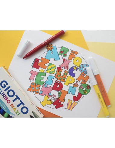 Rotulador giotto turbo maxi caja de 12 colores...
