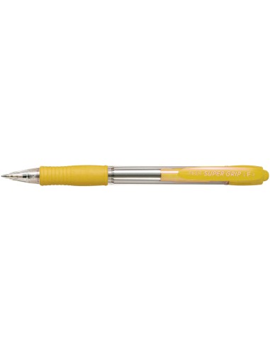 Boligrafo pilot super grip amarillo retractil...