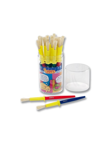 Pinceles escolares jovi mediano bote de 20 unidades