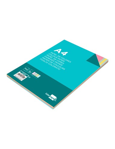 Papel color liderpapel a4 80gr 4 colores...
