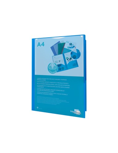 Carpeta liderpapel dossier dos bolsas canguro...