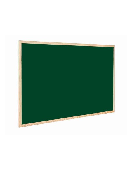 Pizarra verde q-connect marco de madera 120x90 cm sin repisa