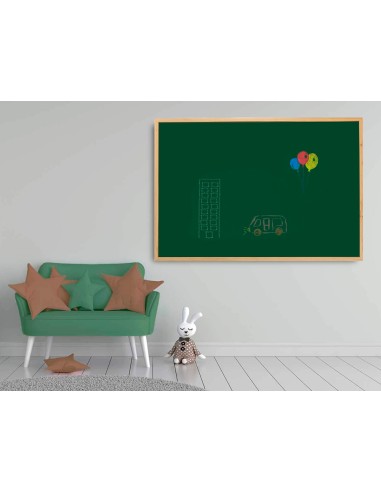 Pizarra verde q-connect marco de madera 120x90...