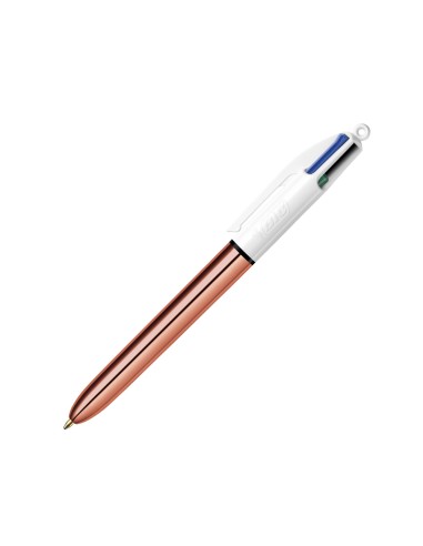 Boligrafo bic cuatro colores shine oro rosa...