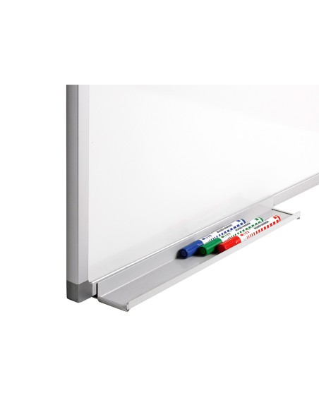 Pizarra blanca q-connect melamina marco de aluminio 60x45 cm