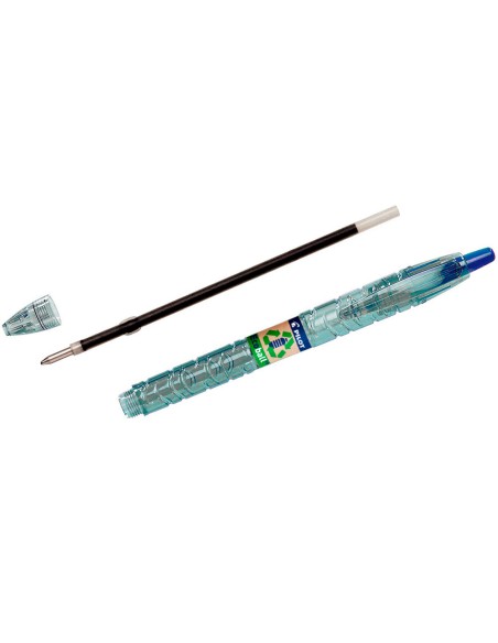 Boligrafo pilot ecoball plastico reciclado expositor de 60 unidades colores surtidos + 10 boligrafos