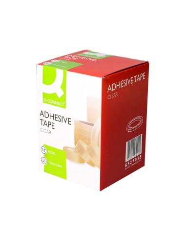 Cinta adhesiva q-connect transparente 66 m x 12 mm