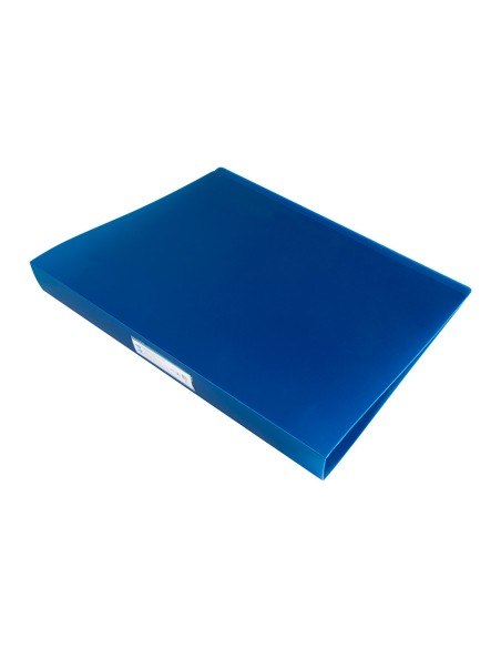 Carpeta liderpapel 4 anillas 25 mm mixtas 43432 polipropileno din a4 azul translucido